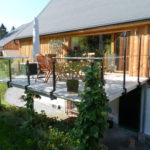 Balkon mit Glasfüllung